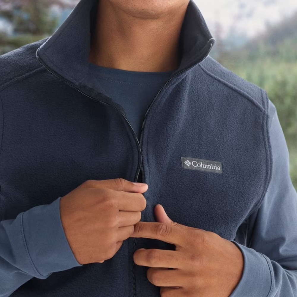 Men’s Columbia Steens Mountain™ Fleece Vest, Navy, Size Medium, New With Tags - Picture 4 of 17